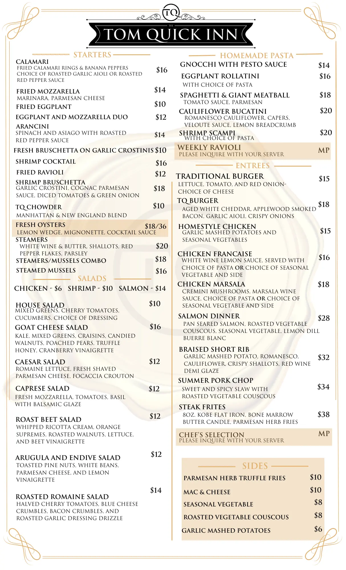 Tom_Quick_Inn_Dinner_Menu_Milford_PA